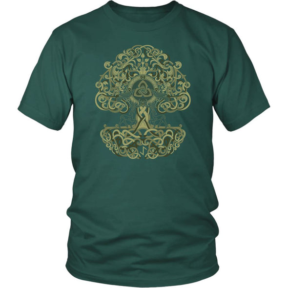 Norse Yggdrasil Knotwork ShirtT-shirtDistrict Unisex ShirtDark GreenS