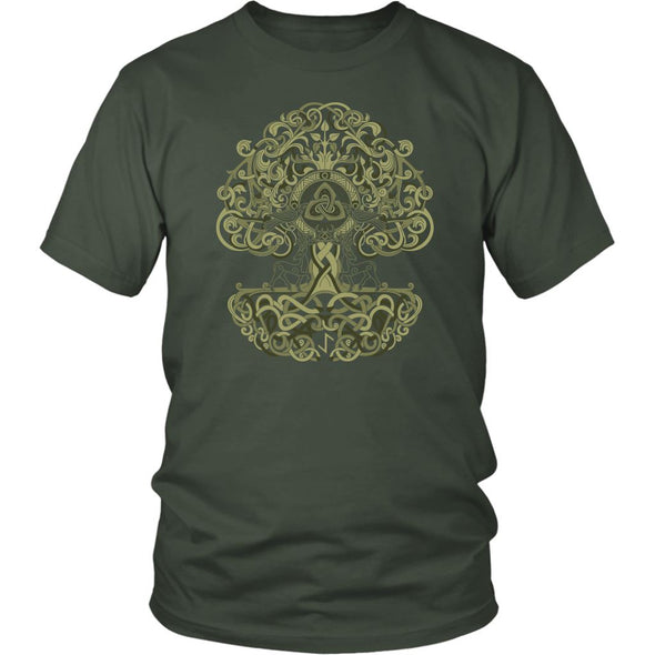 Norse Yggdrasil Knotwork ShirtT-shirtDistrict Unisex ShirtOliveS