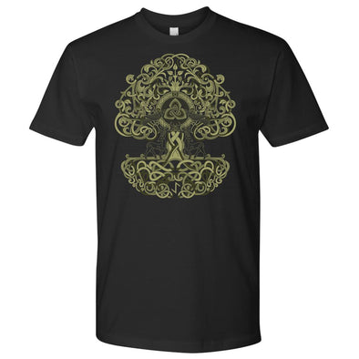 Norse Yggdrasil Knotwork T-ShirtT-shirtNext Level Mens ShirtBlackS