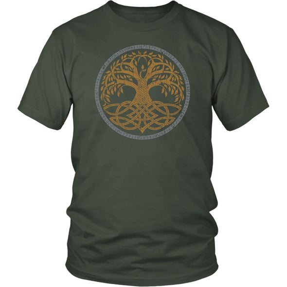 Norse Yggdrasil Runes ShirtT-shirtDistrict Unisex ShirtOliveS