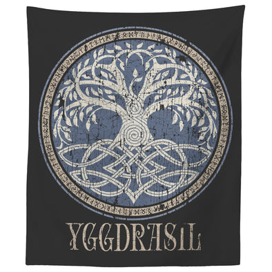 Pagan Tree of Life Yggdrasil Tapestry DistressedTapestries60" x 50"
