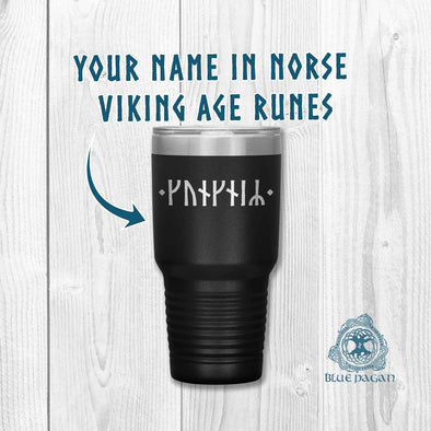 Personalized Name Norse Viking Age Runes Tumbler 30 ozTumblers
