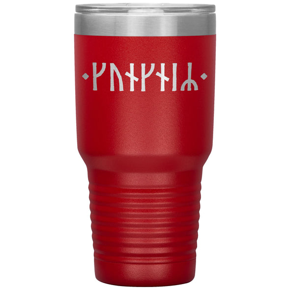 Personalized Name Norse Viking Age Runes Tumbler 30 ozTumblersRed