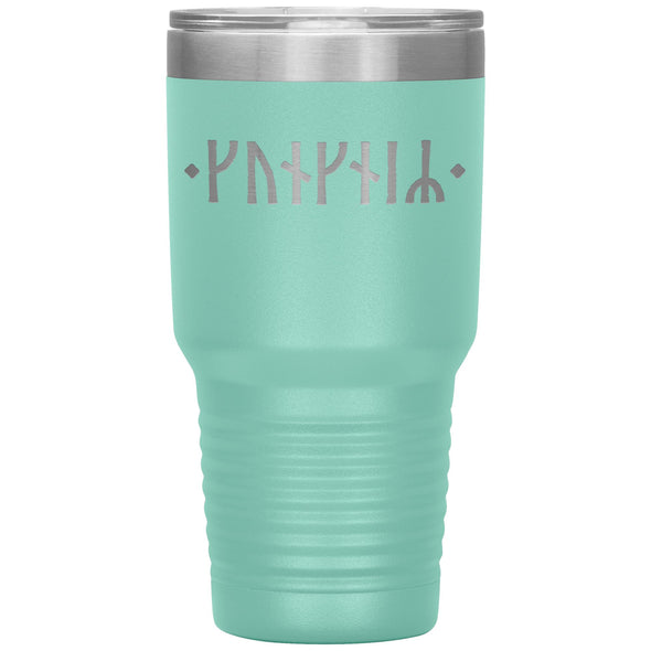 Personalized Name Norse Viking Age Runes Tumbler 30 ozTumblersTeal