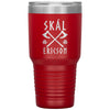 Personalized Norse Skál Viking Axe Tumbler 30ozTumblersRed