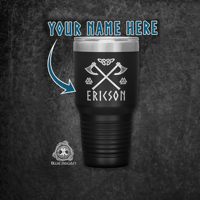Personalized Norse Viking Axes Knotwork Tumbler 30ozTumblers