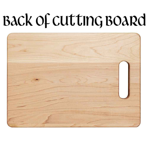 Personalized Norse Viking Wolf Maple Wood Cutting Board