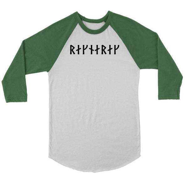 Ragnarok Black Runes Raglan ShirtT-shirtCanvas Unisex 3/4 RaglanWhite/EvergreenS