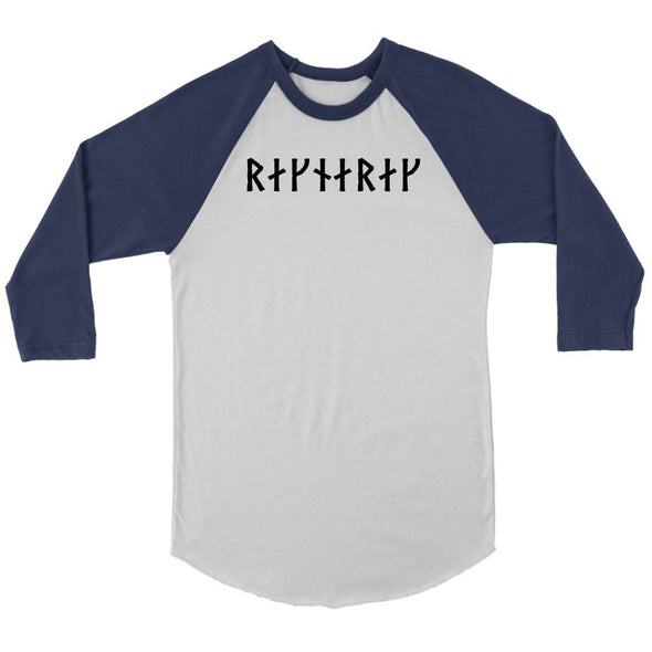 Ragnarok Black Runes Raglan ShirtT-shirtCanvas Unisex 3/4 RaglanWhite/NavyS