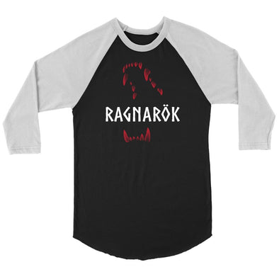 Ragnarök Jaws of Fenrir Raglan ShirtT-shirtCanvas Unisex 3/4 RaglanBlack/WhiteS