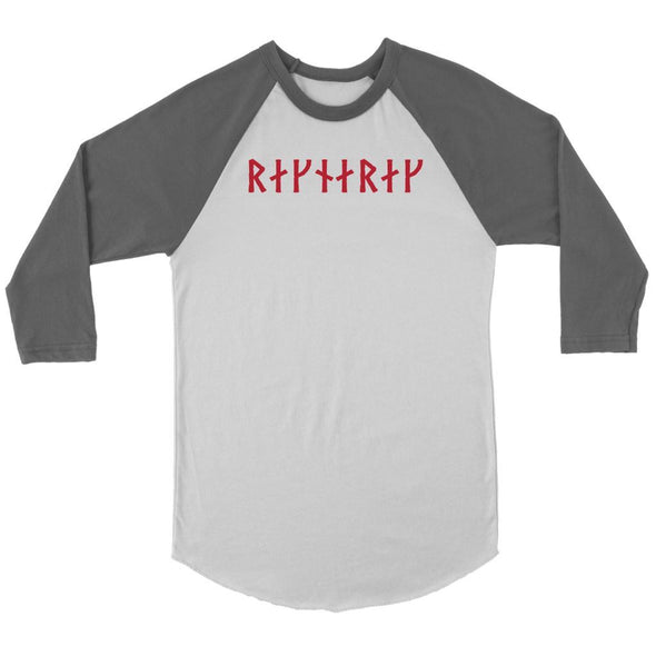 Ragnarok Red Runes Raglan ShirtT-shirtCanvas Unisex 3/4 RaglanWhite/AsphaltS