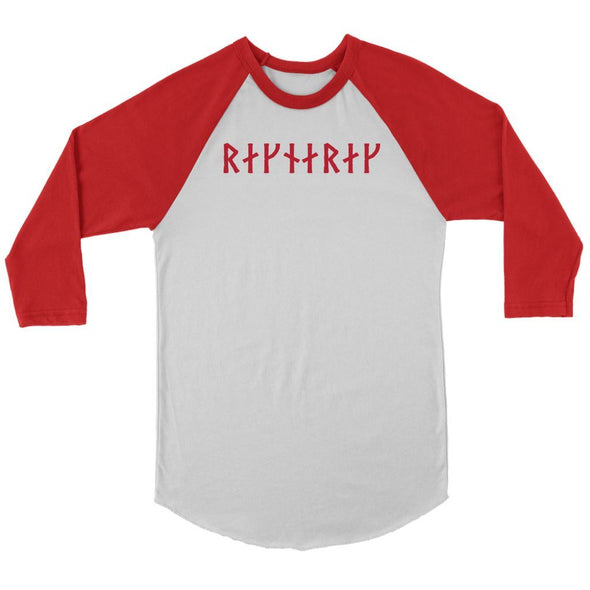 Ragnarok Red Runes Raglan ShirtT-shirtCanvas Unisex 3/4 RaglanWhite/RedS