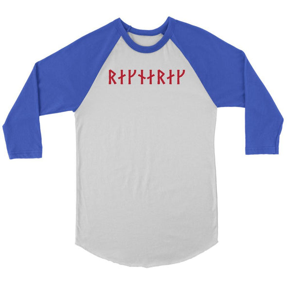 Ragnarok Red Runes Raglan ShirtT-shirtCanvas Unisex 3/4 RaglanWhite/RoyalS