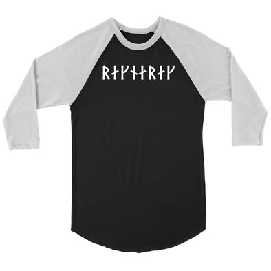 Ragnarok Runes Raglan ShirtT-shirtCanvas Unisex 3/4 RaglanBlack/WhiteS