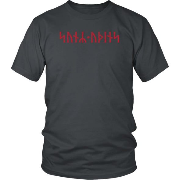 Son of Odin Norse Futhark Viking Runes Cotton T-ShirtT-shirtDistrict Unisex ShirtCharcoalS
