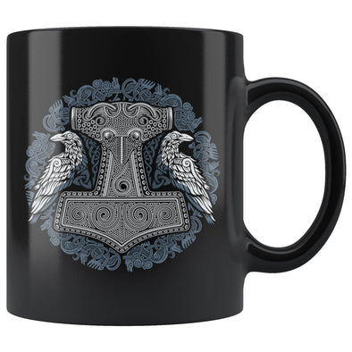 Thors Raven Hammer Mjolnir Coffee Mug 11ozDrinkwareTeal