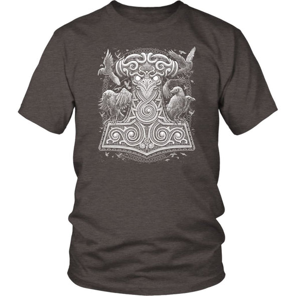 Thors Raven Hammer Mjölnir ShirtT-shirtDistrict Unisex ShirtHeather BrownS