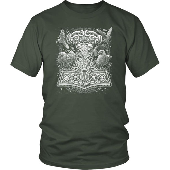 Thors Raven Hammer Mjölnir ShirtT-shirtDistrict Unisex ShirtOliveS
