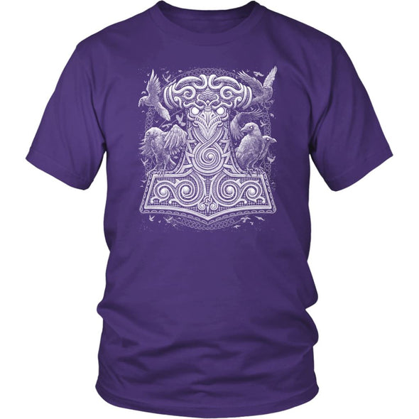 Thors Raven Hammer Mjölnir ShirtT-shirtDistrict Unisex ShirtPurpleS