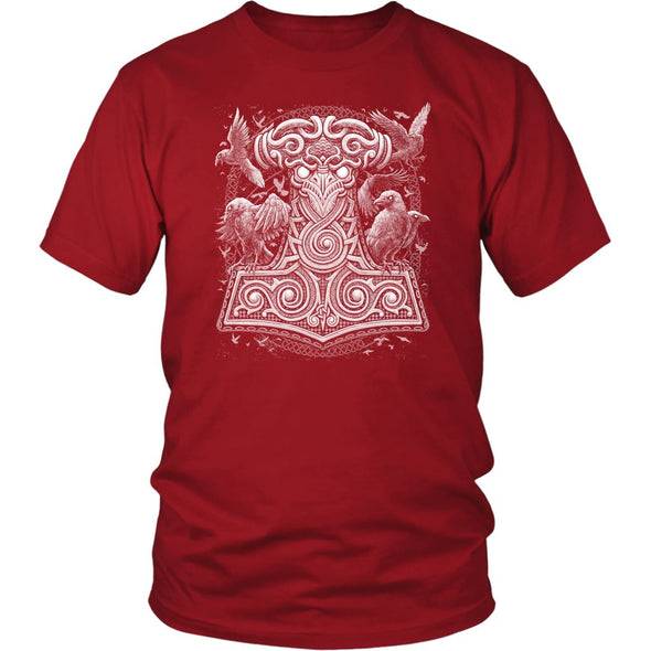 Thors Raven Hammer Mjölnir ShirtT-shirtDistrict Unisex ShirtRedS