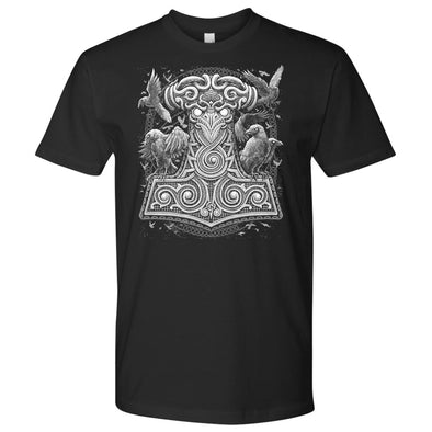 Thors Raven Hammer Mjölnir T-ShirtT-shirtNext Level Mens ShirtBlackS