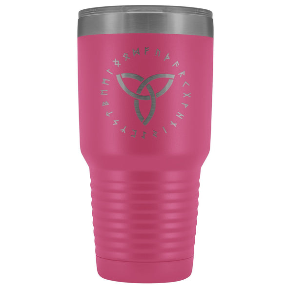 Triquetra Trinity Knot Runes 30oz Etched TumblerTumblersPink
