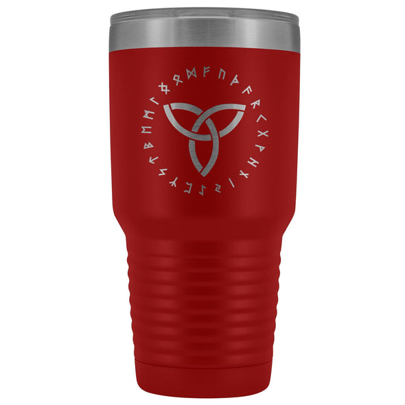 Triquetra Trinity Knot Runes 30oz Etched TumblerTumblersRed