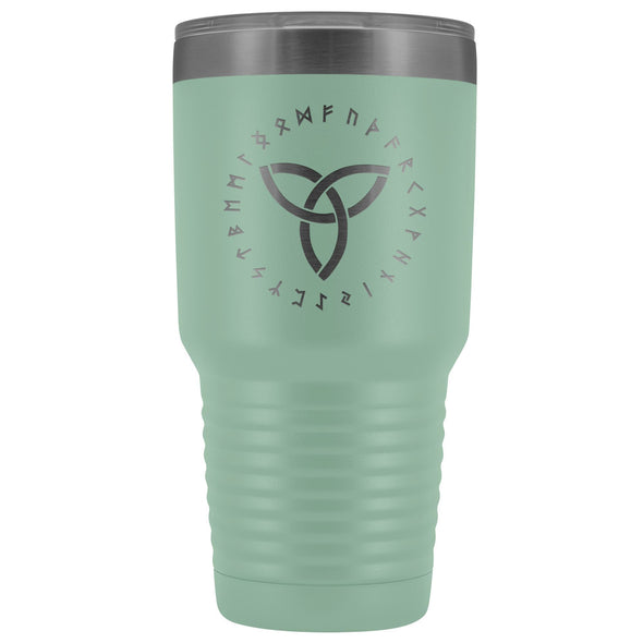 Triquetra Trinity Knot Runes 30oz Etched TumblerTumblersTeal
