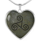 Triskele Heart NecklaceJewelryLuxury Necklace (Silver)No