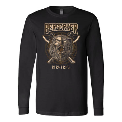 Viking Berserker Long Sleeve ShirtT-shirtCanvas Long Sleeve ShirtBlackS