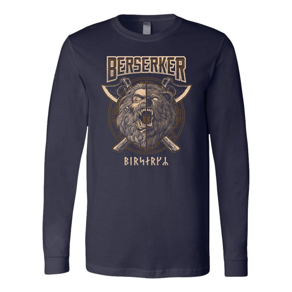 Viking Berserker Long Sleeve ShirtT-shirtCanvas Long Sleeve ShirtNavyS
