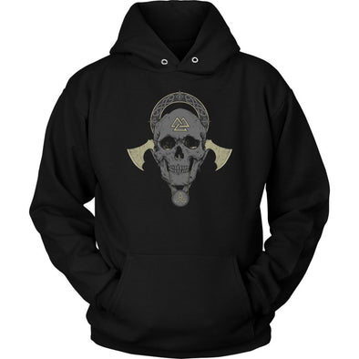 Viking Skull Valknut HoodieT-shirtUnisex HoodieBlackS