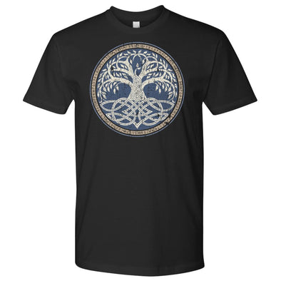 Yggdrasil Knotwork Runes T-ShirtT-shirtNext Level Mens ShirtBlackS