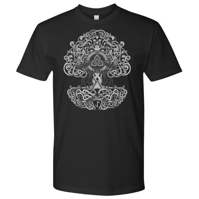 Yggdrasil Knotwork T-ShirtT-shirtNext Level Mens ShirtBlackS