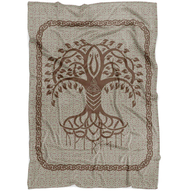 Yggdrasil Norse Knotwork Tree of Life Fleece BlanketBlanketsSmall Fleece Blanket (40"x30")