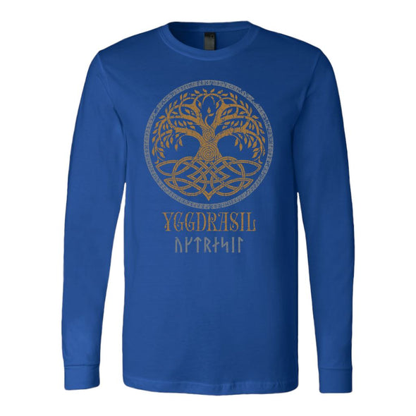 Yggdrasil Norse Runes Long Sleeve ShirtT-shirtCanvas Long Sleeve ShirtRoyalS