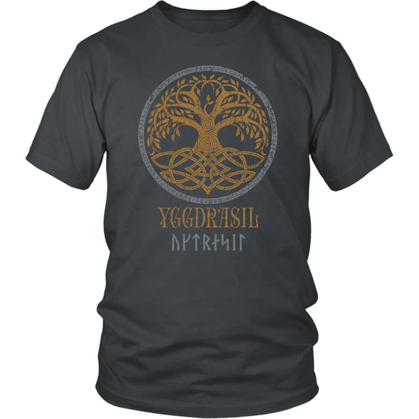 Yggdrasil Norse Runes ShirtT-shirtDistrict Unisex ShirtCharcoalS