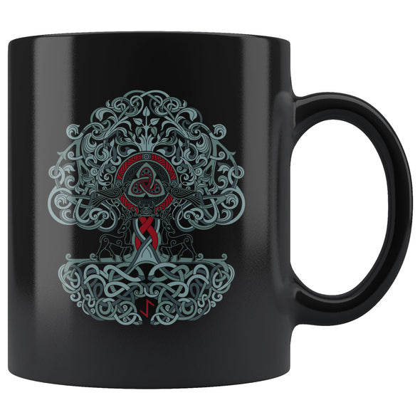 Yggdrasil Norse Tree of Life Coffee Mug 11ozDrinkwareGreen / Red