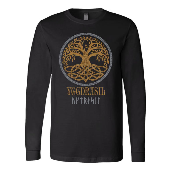 Yggdrasil Pagan Long Sleeve ShirtT-shirtCanvas Long Sleeve ShirtBlackS