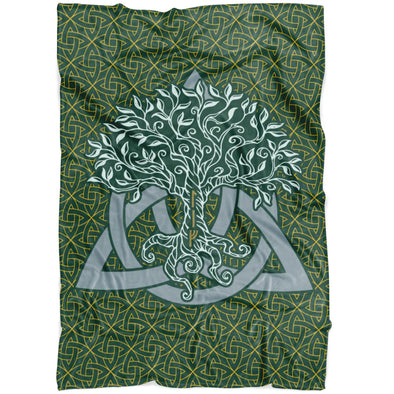Yggdrasil Tree of Life Trinity Knot Fleece BlanketBlanketsSmall Fleece Blanket (40"x30")