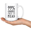 99% Chance This Is Mead White Ceramic Coffee Mug 15ozDrinkware