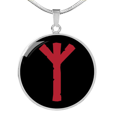 Algiz Nordic Viking Rune of Protection Elder Futhark Pendant NecklaceJewelry