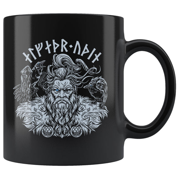 Allfather Odin Black MugDrinkwareRunes