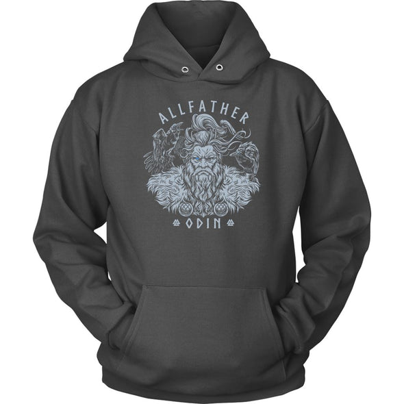 Allfather Odin Huginn Muninn HoodieT-shirtUnisex HoodieCharcoalS