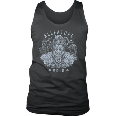 Allfather Odin Huginn Muninn Mens Tank TopT-shirtDistrict Mens TankCharcoalS