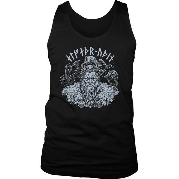 Allfather Odin Norse Futhark Runes Mens Tank TopT-shirtDistrict Mens TankBlackS