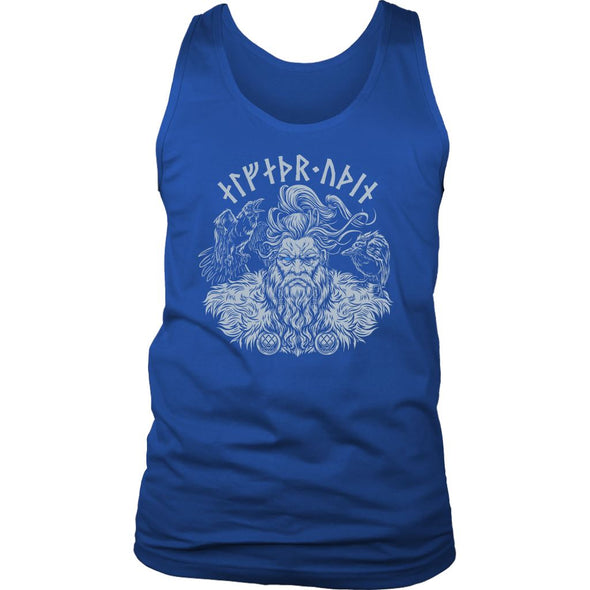 Allfather Odin Norse Futhark Runes Mens Tank TopT-shirtDistrict Mens TankRoyal BlueS