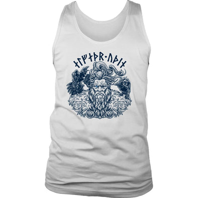 Allfather Odin Runes Mens Tank TopT-shirtDistrict Mens TankWhiteS