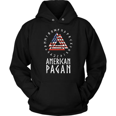 American Pagan Valknut Runes HoodieT-shirtUnisex HoodieBlackS