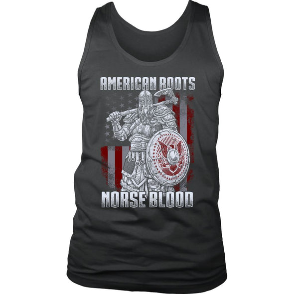 American Roots Norse Blood Mens Tank TopT-shirtDistrict Mens TankCharcoalS